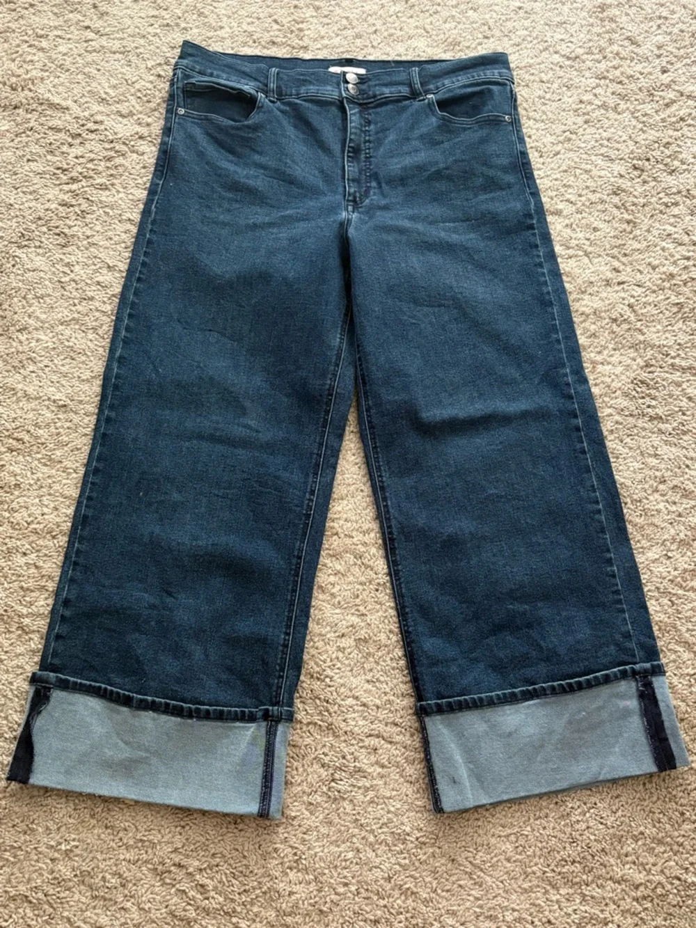 Sofia by Sofia Vergara Margot Sz 16 hi rise Wide-Leg Cropped Cuffed Jeans - Picture 3 of 9